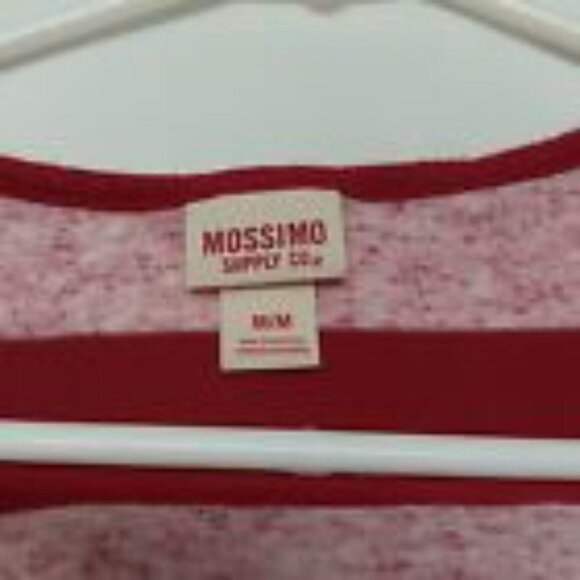 MOSSIMO Striped Short Sleeve T-Shirt Dress Cinched Waist Size Medium - Picture 4 of 5